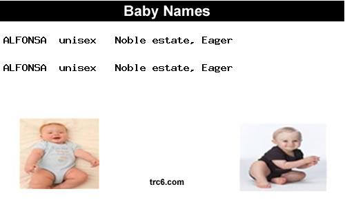 alfonsa baby names